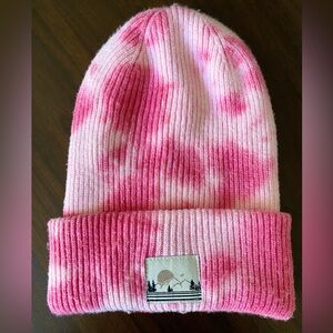 No Boundaries Pink Tie-Dye Beanie